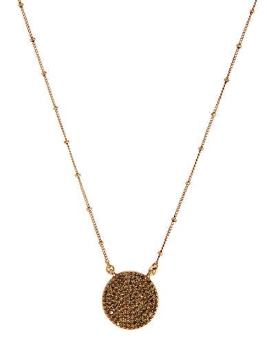 Lucky Brand Gold Rock Crystal Pendant Necklace