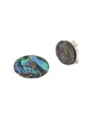 Robert Lee Morris Soho Iridescencece Abalone Large Clip-on Earrings