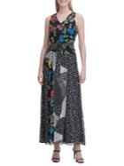 Calvin Klein Patchwork Floral Maxi Dress