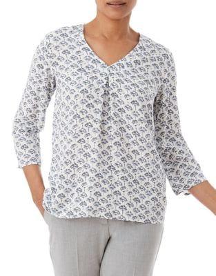 Olsen Dream Land Dandelion-print Blouse