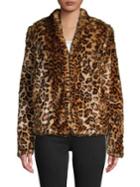 Premise Faux-fur Leopard-print Coat