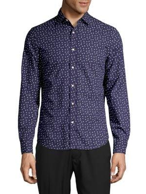 Black Brown Printed Long-sleeve Shirt