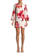 Calvin Klein Petite Floral Bell-sleeve Mini Dress