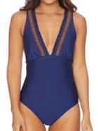 Splendid One-piece Thread-smocked Swimsuit