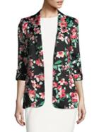 Calvin Klein Floral Roll-sleeve Jacket