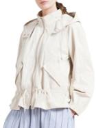 Donna Karan Hooded Long-sleeve Full-zip Jacket