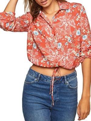Miss Selfridge Frankee Paisley Drawstring Shirt