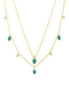Lord & Taylor Lesa Michele Crystal Double-layer Chain Necklace