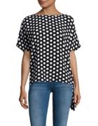 Michael Michael Kors Dotted Tie-accented Top