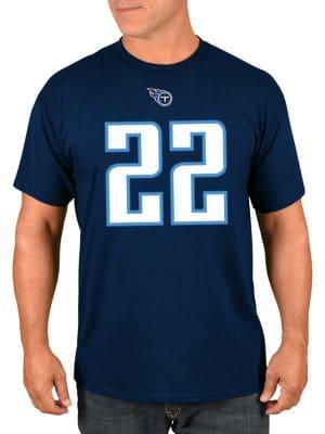 Majestic Derrick Henry Tennessee Titans Nfl Eligible Receiver Iii Cotton Jersey Tee