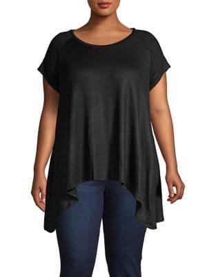 Design Lab Plus Sharkbite Hem Tee