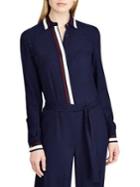Lauren Ralph Lauren Stripe-trimmed Jacquard Jumpsuit