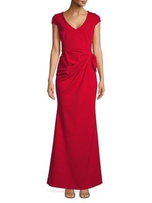 Quiz Plus Cap Sleeve Side Tie Gown