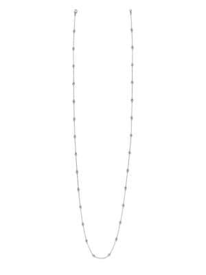Morris & David 2 Tcw Diamond And 14k White Gold Necklace