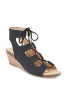 Me Too Tami Leather Wedge Ghillie Sandals