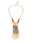 Robert Lee Morris Collection Sunset Orange Mother-of-pearl Y-necklace