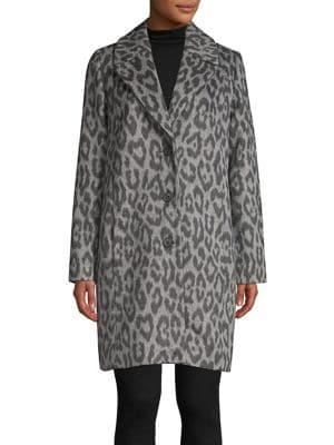 Olsen Leopard Print Coat