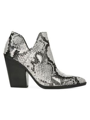 Naturalizer Rosetta Snakeskin-embossed Leather Booties