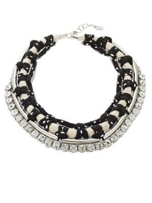 424 Fifth Crystal Braided Collar Necklace