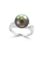 Effy Black Tahitian Pearl And 925 Sterling Silver Ring