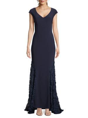 Betsy & Adam Floral Lace Gown