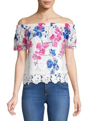 Quiz Off-the-shoulder Lace Top