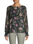 Vince Camuto Moody Floral Long-sleeve Top
