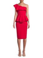 Chiara Boni La Petite Robe Ruffled Peplum Knee-length Dress