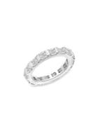 Lord & Taylor Sterling Silver And Cubic Zirconia Bar Set Eternity Ring