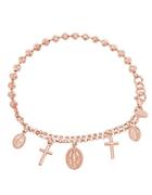 Lord & Taylor Rose Goldtone Stainless Steel Rosary Bracelet