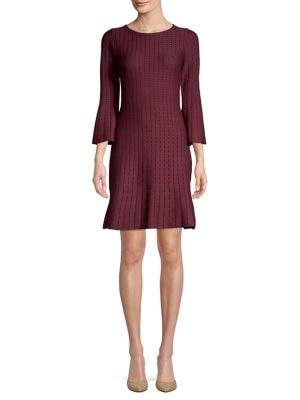 Taylor Ticking Stripe A-line Sweater Dress