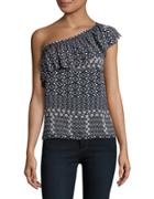 Velvet By Graham & Spencer Printed One-shoulder Top