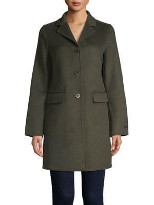 Tahari Single-breasted Peacoat