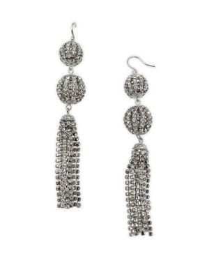 Cristabelle Rhinestone Tassel Earrings