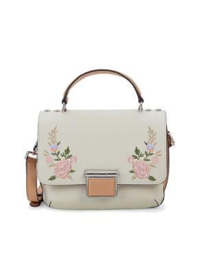 Calvin Klein Floral Dani Leather Shoulder Bag