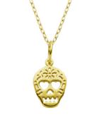 Lord & Taylor Sterling Silver Skull Pendant Necklace
