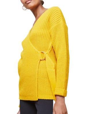 Miss Selfridge Knit Wrap Front Cardigan