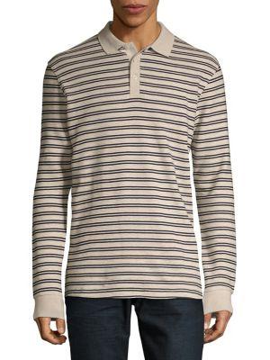 Selected Homme Striped Long Sleeve Polo