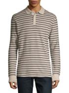 Selected Homme Striped Long Sleeve Polo