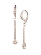 Givenchy Goldtone & Crystal Pave Linear Earrings