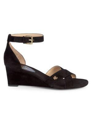 Lauren Ralph Lauren Suede Ankle-strap Sandals