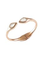 Lucky Brand Boxed Rose-goldtone Teardrop-stone Cuff