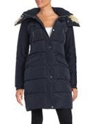 French Connection Faux Fur-trimmed Puffer Coat
