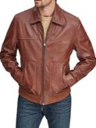 Marc New York Vaughn Leather Bomber Jacket