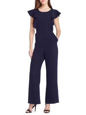 Tahari Arthur S. Levine Petite Ruffle Jumpsuit