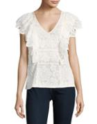 Plenty By Tracy Reese Laced V-neck Top