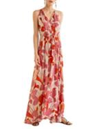 Mango Textured Floral Maxi Dress