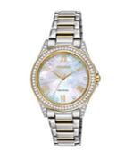 Citizen Drive Swarovski Crystal Two-tone Stainless Steel Bracelet Watch