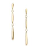 Nadri Goldtone Cubic Zirconia Linear Drop Earrings