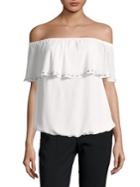 Michael Michael Kors Embellished Off-the-shoulder Top